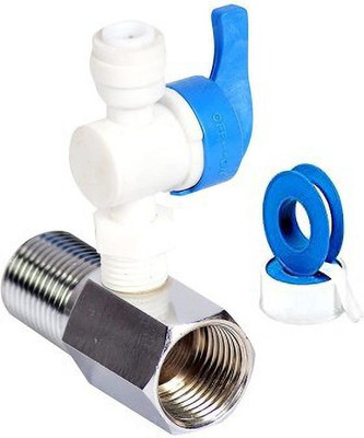 Ion Blue RO Inlet Ball Valve DV Set with Teflon Tape Tap Mount Water Filter Solid Filter Cartridge(1, Pack of 3)