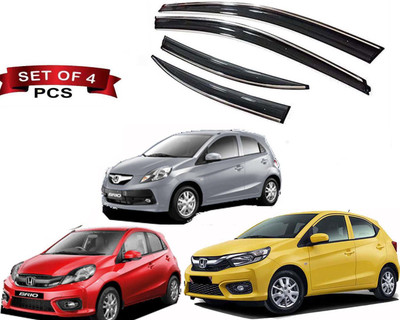Auto E-Shopping For Front, Rear Wind Deflector(Tinted Honda Brio)