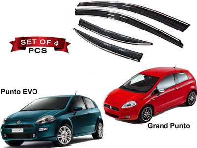 Auto E-Shopping For Front, Rear Wind Deflector(Tinted Fiat Punto)