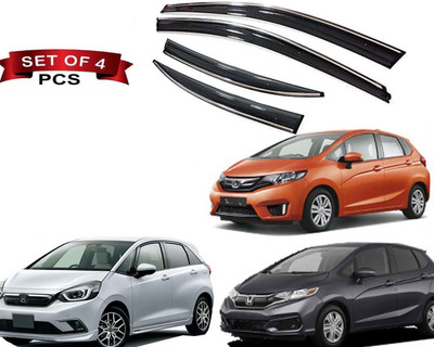 Auto E-Shopping For Front, Rear Wind Deflector(Tinted Honda Jazz)