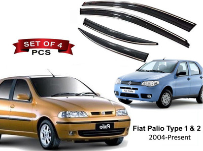 Auto E-Shopping For Front, Rear Wind Deflector(Tinted Fiat Palio)