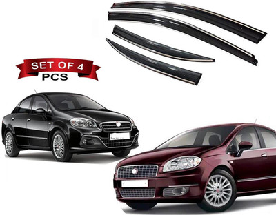 Auto E-Shopping For Front, Rear Wind Deflector(Tinted Fiat Linea)