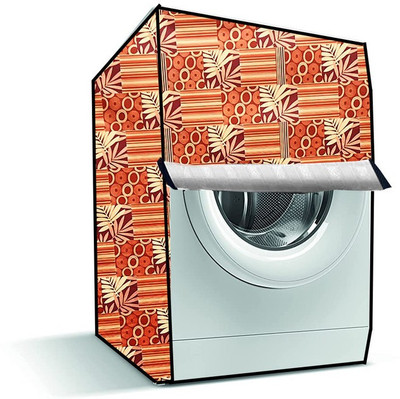 Delideal Front Loading Washing Machine  Cover(Width: 61 cm, Orange, Yellow)