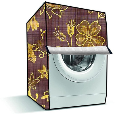 Delideal Front Loading Washing Machine  Cover(Width: 69 cm, Dark Brown, Gold)