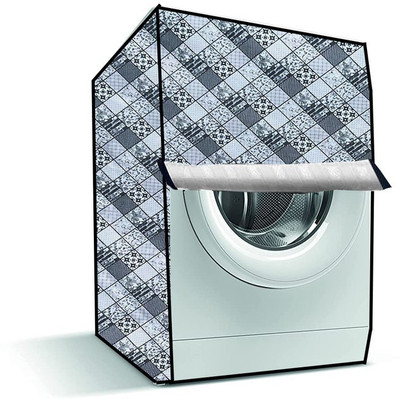 Delideal Front Loading Washing Machine  Cover(Width: 56 cm, Gray, White)