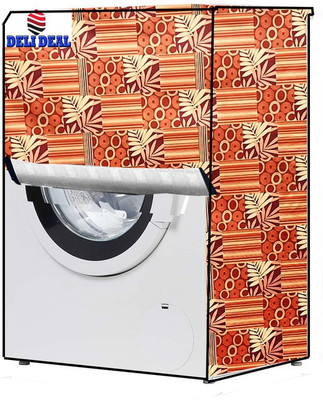 Delideal Front Loading Washing Machine  Cover(Width: 72 cm, Orange, Yellow)