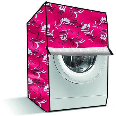 Delideal Front Loading Washing Machine  Cover(Width: 61 cm, Pink, White)