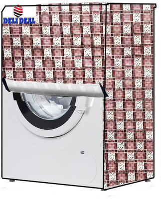 Delideal Front Loading Washing Machine  Cover(Width: 53 cm, Brown, White)