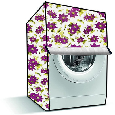 Delideal Front Loading Washing Machine  Cover(Width: 61 cm, Purple, White)