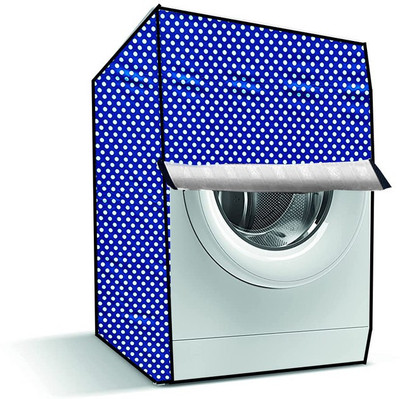 Delideal Front Loading Washing Machine  Cover(Width: 61 cm, Blue, White)
