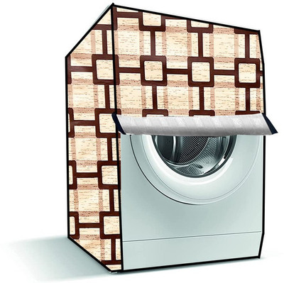 Delideal Front Loading Washing Machine  Cover(Width: 66 cm, Yellow, Black)
