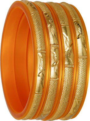 Barffy collections Plastic Gold-plated Bangle Set(Pack of 4)