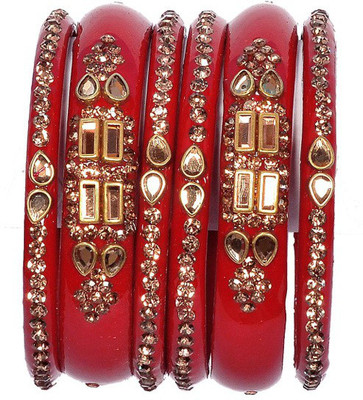ATZ Glass Beads Bangle Set(Pack of 6)