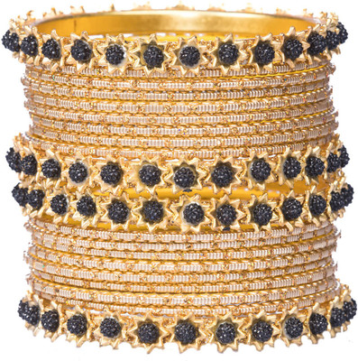 Mamon Creations Alloy Gold-plated Bangle Set(Pack of 20)