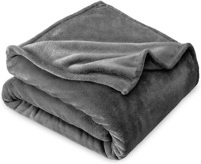 VAS COLLECTIONS Solid Double AC Blanket for  Heavy Winter(Polyester, Grey)