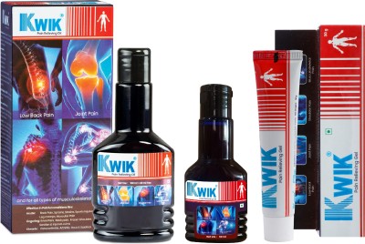 Kwik Pain Relieving Combo (Oil 120 Ml & Oil 50 Ml with Gel 30 Gm) Liquid(3 x 70 ml)