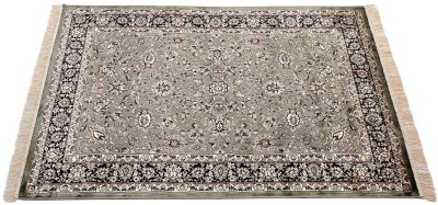 Gem Carpets Green Silk Area Rug(3 ft,  X 5 ft, Rectangle)