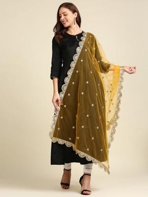 DUPATTA BAZAAR Net Embroidered Women Dupatta