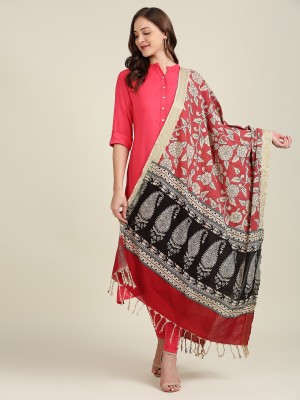 DUPATTA BAZAAR Pure Cotton Hand Painted Women Dupatta