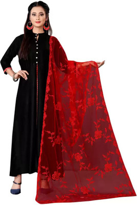 Naklang creation Net Embroidered Women Dupatta
