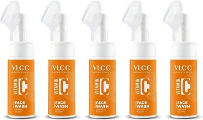 VLCC Vitamin C Premium Foaming Facewash Combo Pack of 5 (100ml X 5) Face Wash(500 ml)