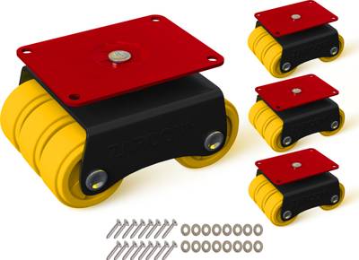 Zarooni Bed wheels heavy duty Set of 4 Furniture Moving Roller Castor 850kg Load Capacity 360 revolving Swivel Furniture Caster