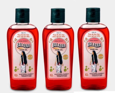 raazi herbal pharmacy Baleena Hair Oil Controls Hairfall, Dandruff & Major Hair Problems (100ML each) Hair Oil(300 ml)