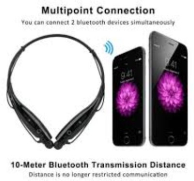 ROAR TEJ_453Q_HBS 730 Neck Band Bluetooth Headset Bluetooth Headset(Black, In the Ear)
