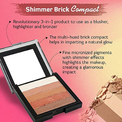 KAIASHA BRICK POWDER HIGHLIGHTER MULTI COLOR SHIMMERY (PACK OF 1) Highlighter(MULTI COLOR)