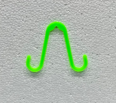 LHM Plastic Hanger Hooks (Green) (Pack of 100) Hook 100(Pack of 100)