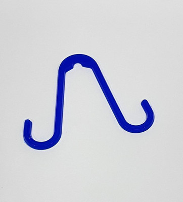 LHM Plastic Hanger Hooks (Blue) Hook 100(Pack of 100)