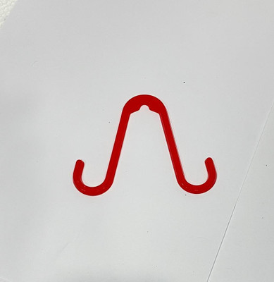 LHM Plastic Hanger Hooks (Red) Hook 100(Pack of 100)