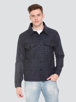 honnete Full Sleeve Checkered Men Jacket