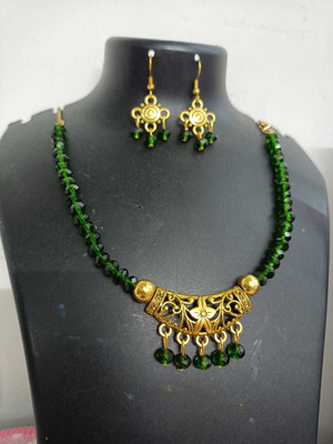 MAYANKS Crystal Green Jewellery Set(Pack of 1)