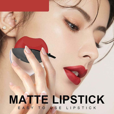 THTC Matte finish Lip shape Lipstick Long Lasting & Waterproof Lipstick(RED, 10 g)