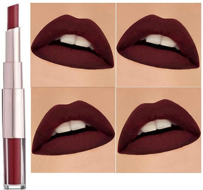 GFSU 2 IN 1 LIPSTICK MATTE LIQUID AND CRAYON SHADE LONG LASTING & WATERPROOF LIPSTICK(DARK MAROON, 10 g)