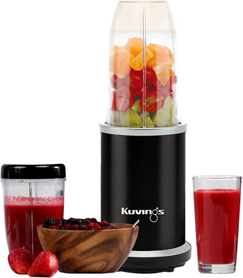 Kuvings by Kuvings Wet Blending Blade & Dry Grinding Blade 1000 W Juicer Mixer Grinder(Nutri Blender | 2 Jars | Phantom Black)