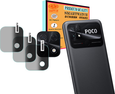 DAFFIN Back Camera Lens Glass Protector for POCO C40(Pack of: 3)