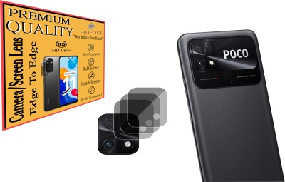 HIDEOUS Back Camera Lens Glass Protector for POCO C40(Pack of: 3)