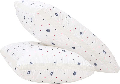 Papaya Microfibre soft fabric Polyester Fibre, Microfibre Floral Sleeping Pillow Pack of 2(White)