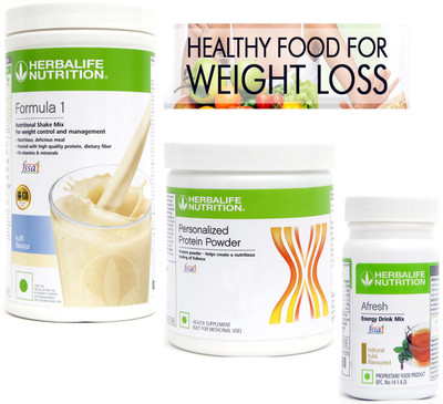 Herbalife Nutrition formula 1 kulfi (500g)+ afresh tulsi (50g)+ protein powder (200g) Plant-Based Protein(750 g, formula 1 kulfi, afresh tulsi, protein soy isolate)