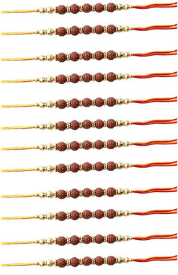 LUMZIA Rudraksh Rakhi set of 12 Assorted Rakhi  Set(1)