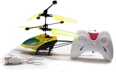 Just97 Remote control helicopter indoor and outdoor for kids | Pack of 1 | Multicolour(Yellow, Blue, Red)