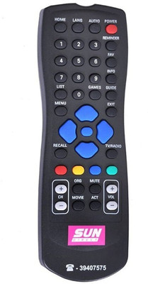 Rohit Electronics Remote Compatible  DTH Set Top Box Sun Direct Remote Controller(Black)