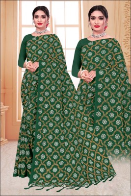 VillFri Fab Self Design Bollywood Georgette Saree(Green)