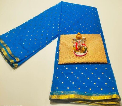REDFISH Embellished Daily Wear Chiffon Saree(Light Blue)