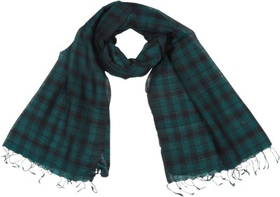 KIRE NE Woven, Checkered Pure Wool Girls Scarf, Stole, Fancy Scarf