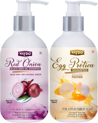 vaydo Onion + Egg shampoo for Anti Dandruff & Hair Fall Control, Smooth And shiny hair(600 ml)
