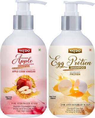 vaydo Apple + Egg shampoo for Anti Dandruff & Hair Fall Control, Smooth And shiny hair(600 ml)