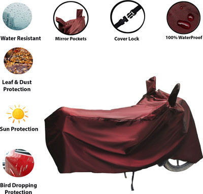 Kappihun Waterproof Two Wheeler Cover for LML(Freedom Prima, Maroon)
